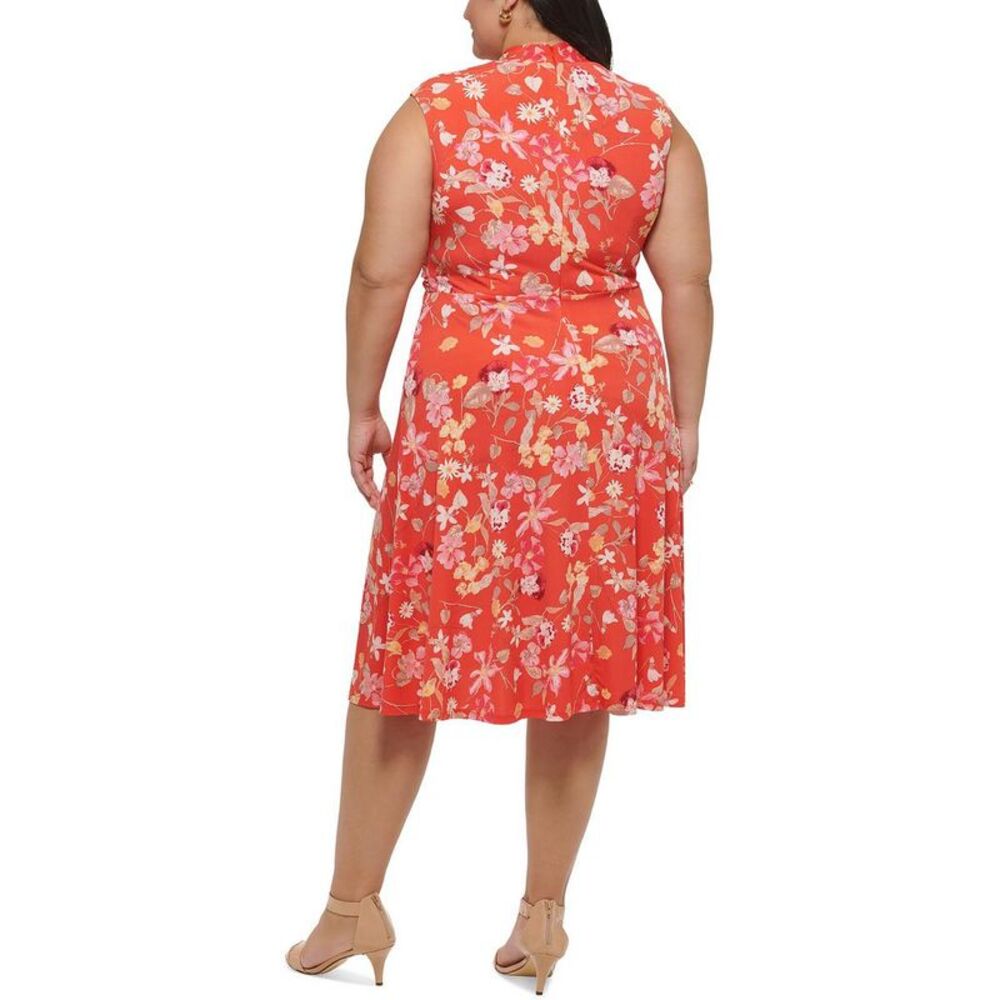 Jessica Howard Coral Floral Wrap Dress - Picture 2 of 2